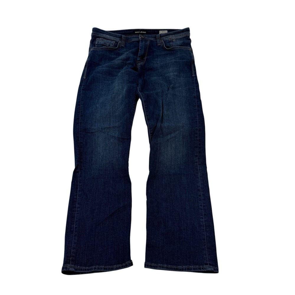 Mavi Jeans Blue Cotton Blend Matt Relaxed Straight Jeans Men's Size 34x31